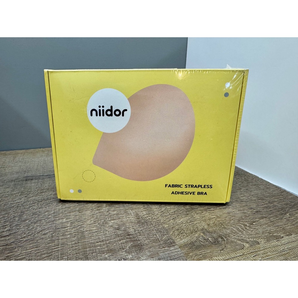 Niidor Fabric Strapless Adhesive Bra Nude Beige Sticky Reusable Backless Bra NEW